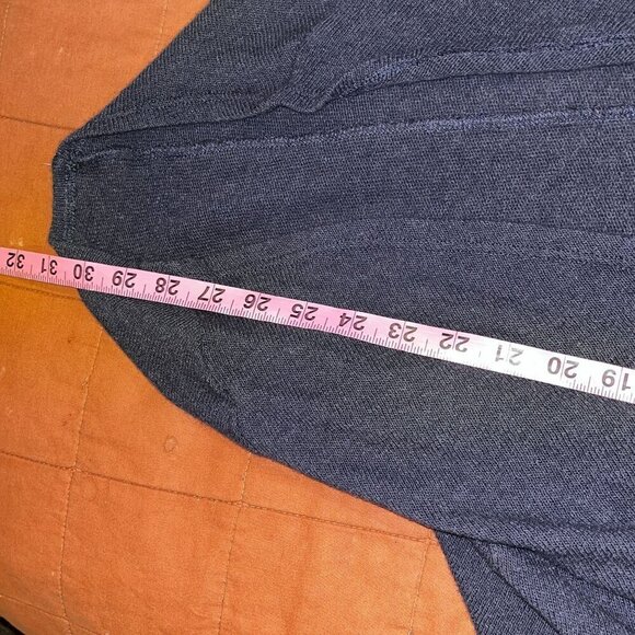 Anthropologie Black Tie-Front Cardigan Sweater By Saturday/Sunday Cotton/Polyest - Picture 9 of 11